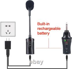 VT-5 Violin Microphone Wireless UHF Gooseneck Pick up Instrument Clip-On Mic Rec