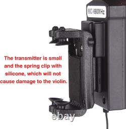 VT-5 Violin Microphone Wireless UHF Gooseneck Pick up Instrument Clip-On Mic Rec