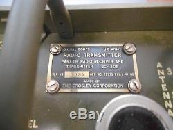 Vintage Bc-1306 Signal Corps Radio Receiver & Transmitter Very Clean With Cover