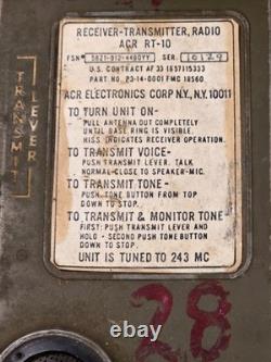Vintage Military ACR Electronics RT-10 Survival Radio Receiver-Transmitter 1960