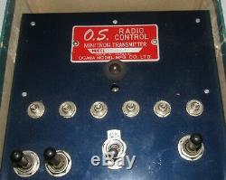Vintage Os Minitron Model T6-e Radio Control Transmitter Receiver Servos New Rc