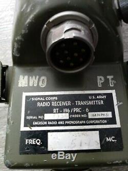 Vintage US Military 2 Way Portable Field Radio Pr Very Rare Receiver Transmitter