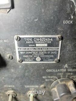 Vintage WW2 Ham Radio TCS-13 Transmitter CIH-52245-A & Receiver CIH-46159-A