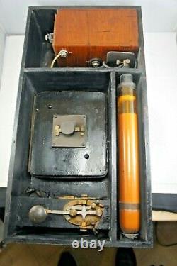 WWI Trenches Wireless Radio Spark Transmitter used w Marconi Receiver 1917 WORKS