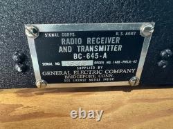 WWII Aircraft Signal Corps G. E. Radio Receiver Transmitter BC-645-A