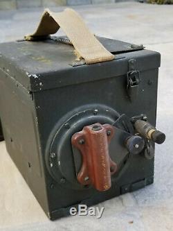 WWII MILITARY TBY-7 RADIO TRANSMITTER RECEIVER CRI-43044 w POWER SUPPLY CLG-2020