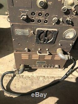 WWII Signal Corps Radio Receiver Transmitter BC669 B & Power Supply PE110&Cable