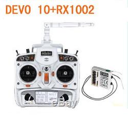 Walkera Devo 10 Transmitter 10 channel Radio TX White + RX1002 Receiver