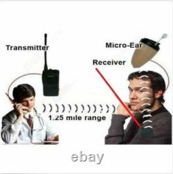 Walkie Talkie + Wireless Bug Receiver Transmitter With Covert Earpiece