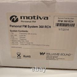 Williams Motiva PFM 360 RCH Wireless FM Personal Audio Transmitter Receiver