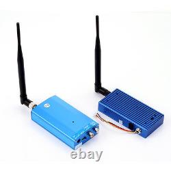 Wireless 1.3G 10W 4CH CCTV FPV Audio Video AV Transmitter & Receiver Antenna Kit