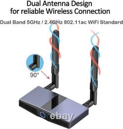 Wireless 1080p Transmitter and Receiver Kit Plug & Play Stable 2.4/5GHz HDMI VGA