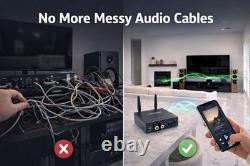 Wireless Audio Adapter, Qualcomm aptX Lossless, Bluetooth 5.3, Low Latency, Dual