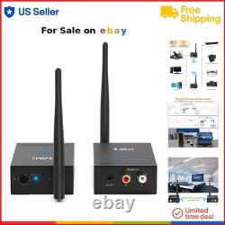 Wireless Audio Transmitter Receiver RCA AUX Long Range 320ft HiFi Audio Kit