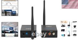 Wireless Audio Transmitter Receiver RCA AUX Long Range 320ft HiFi Audio Kit