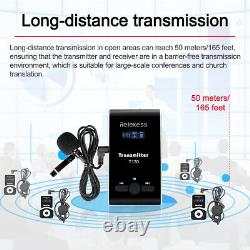 Wireless Church Translation System Microphone Transmitter Receiver Charge Case