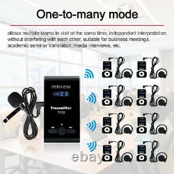 Wireless Church Translation System Microphone Transmitter Receiver Charge Case