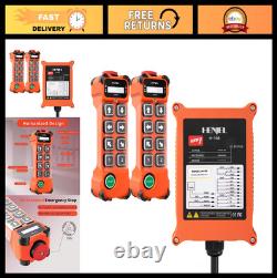 Wireless Crane Remote Control 8 Channel Hoist Controller with 2 Transmitters