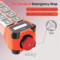 Wireless Crane Remote Control 8 Channel Hoist Controller with 2 Transmitters
