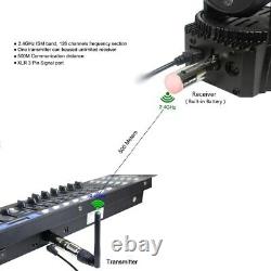 Wireless DMX512 Controller Built-in Power Receiver XLR Transmitter For DMX