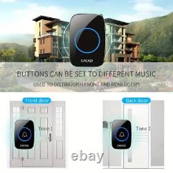 Wireless Doorbell Chime Waterproof Plugin Receiver Adjustable Volume 1000FT Kit