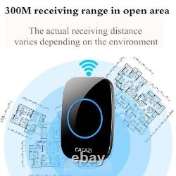 Wireless Doorbell Chime Waterproof Plugin Receiver Adjustable Volume 1000FT Kit