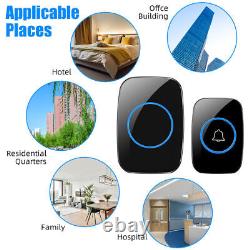 Wireless Doorbell Chime Waterproof Plugin Receiver Adjustable Volume 1000FT Kit