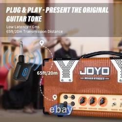 Wireless Guitar System 5.8GHz Transmitter & Receiver, 18H Battery, Low Latency