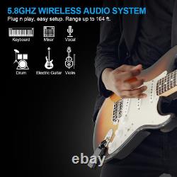 Wireless Guitar Transmitter Receiver, 1Mii 5.8GHZ Wireless Guitar System Transmi