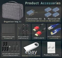 Wireless HDMI 4 Receivers and Transmitter 4K@30 Up to 4 RX Extender Plug & Play