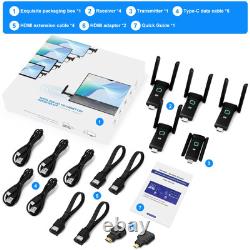 Wireless HDMI 4 Receivers and Transmitter, Up to 6 RXs, No Hot, Extender Plug an