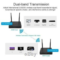 Wireless HDMI Extender 2.4G/ 5G1080P HDMI Transmitter Receiver US 100-240V CO