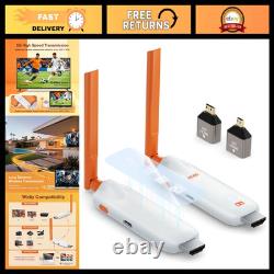 Wireless HDMI Receiver & Transmitter with LED Screens 1080P Streaming, Easy Se