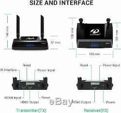 Wireless HDMI Sender and Receiver 5G Wireless HDMI Extender 1080 TV Audio Video