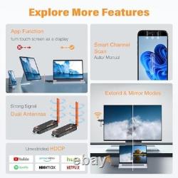 Wireless HDMI Transmitter & 2 Receivers, 4K 1080P, 5.8GHz, 656FT Range