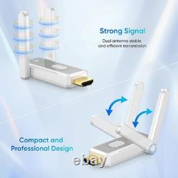 Wireless HDMI Transmitter 4 Receivers 500FT Splitter 4K Video Audio Adapter