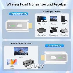 Wireless HDMI Transmitter 4 Receivers 500FT Splitter 4K Video Audio Adapter