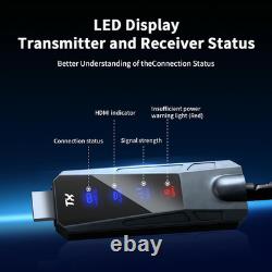 Wireless HDMI Transmitter and 2 Receivers, 100M/328FT with LED Display, 4K Input