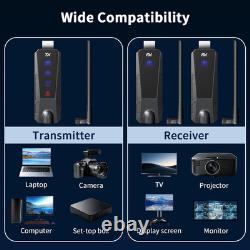 Wireless HDMI Transmitter and 2 Receivers, 100M/328FT with LED Display, 4K Input