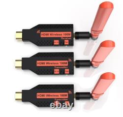 Wireless HDMI Transmitter and 2 Receivers 350FT Streaming Extender Kit fr PC/TV