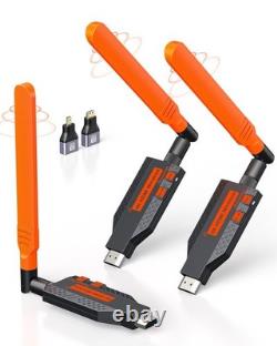 Wireless HDMI Transmitter and 2 Receivers, 4K Decode 1080P Full HD Output, 35