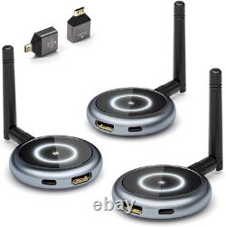 Wireless HDMI Transmitter and 2 Receivers, 5.8G, 60Hz, 165FT/50M, Support Multip