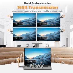 Wireless HDMI Transmitter and 2 Receivers, Support Up to 6 Receivers, 5.8G WE