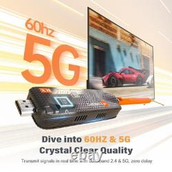 Wireless HDMI Transmitter and 2 Receivers, Support Up to 6 Receivers, 5.8G WE