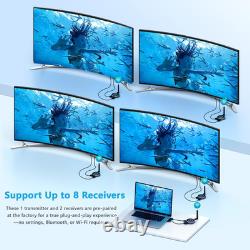 Wireless HDMI Transmitter and 2 Receivers up to 8 Receivers, Plug and Play, 5