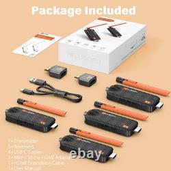 Wireless HDMI Transmitter and 3 Receivers, Support Up to 6 Receivers, 5.8G HD