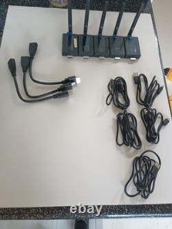 Wireless HDMI Transmitter and 4 Receivers, 2.4G-5.8G, 165ft, Computer To TVs