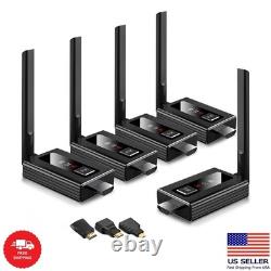 Wireless HDMI Transmitter and 4 Receivers, 2.4G/5G Plug & Play Portable Wirel