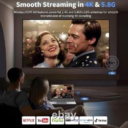 Wireless HDMI Transmitter and 4 Receivers, 2.4G/5G Plug & Play Portable Wirel