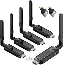 Wireless HDMI Transmitter and 4 Receivers, 2.4G/5G Plug & Play Portable Wireless Wireless HDMI Transmitter and 4 Receivers, 2.4G/5G Plug & Play Portable Wireless